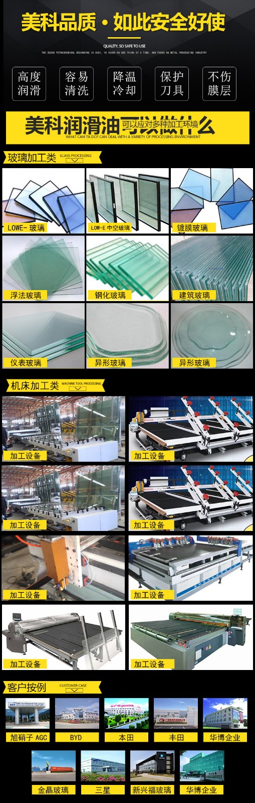 美科玻璃切割油的應用